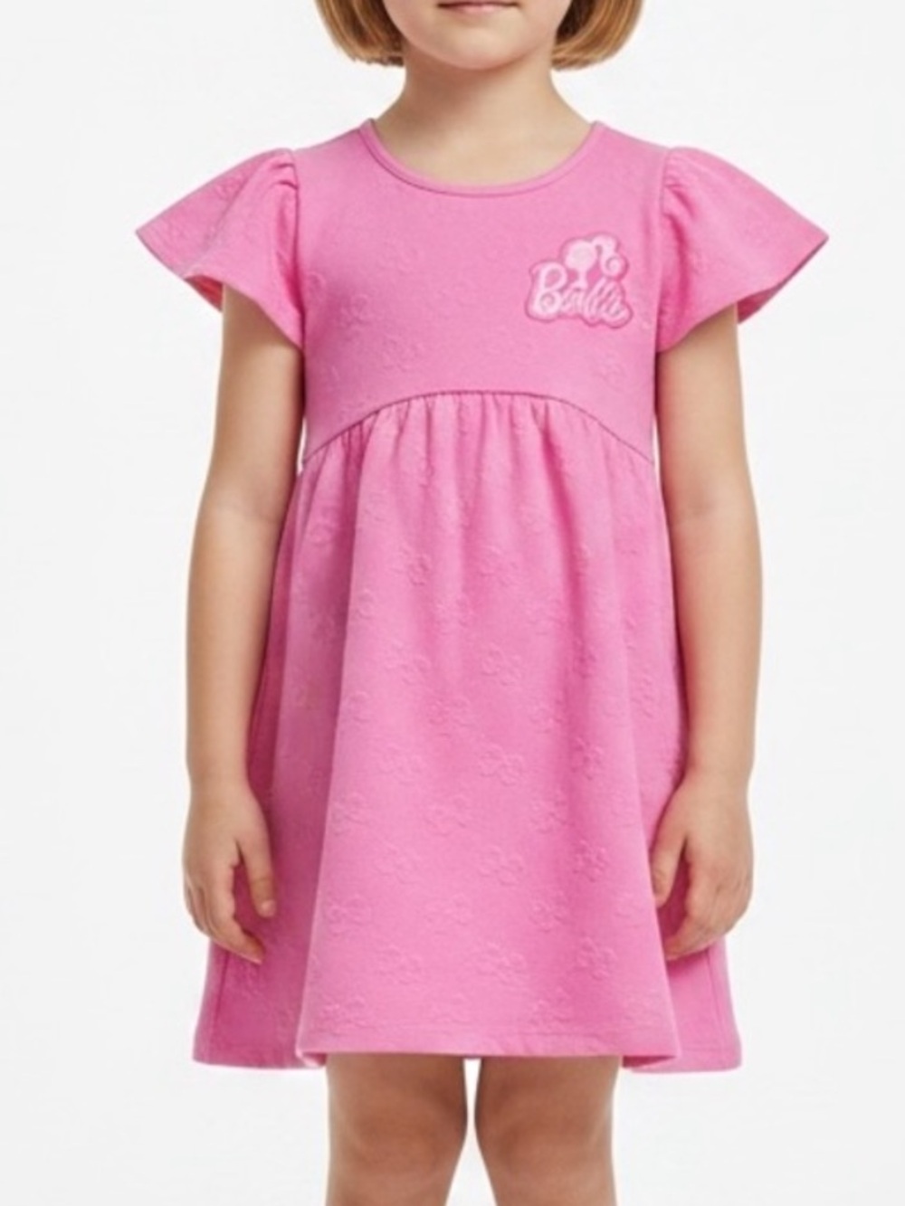 Barbie Short Sleeve Knit Logo Dress